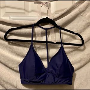 NY & Co Navy Strappy-back Bikin Top